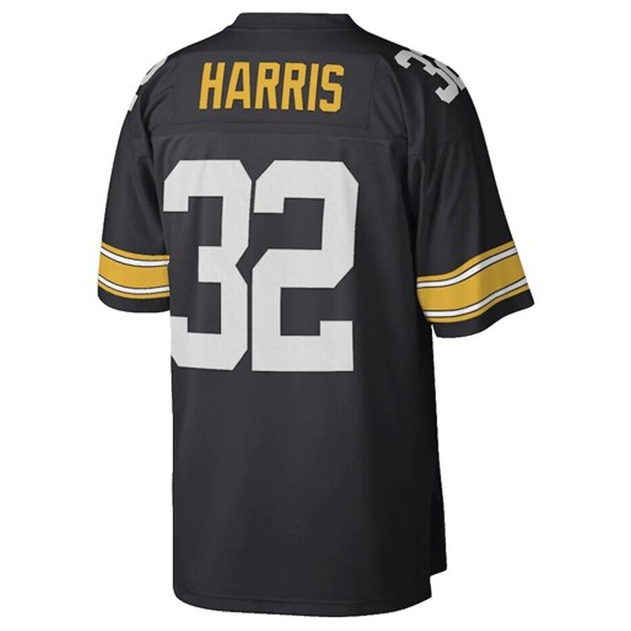 Choea P.Steelers #32 Franco Harris Player Mitchell & Ness Black Legacy Replica Stitched Jerseys