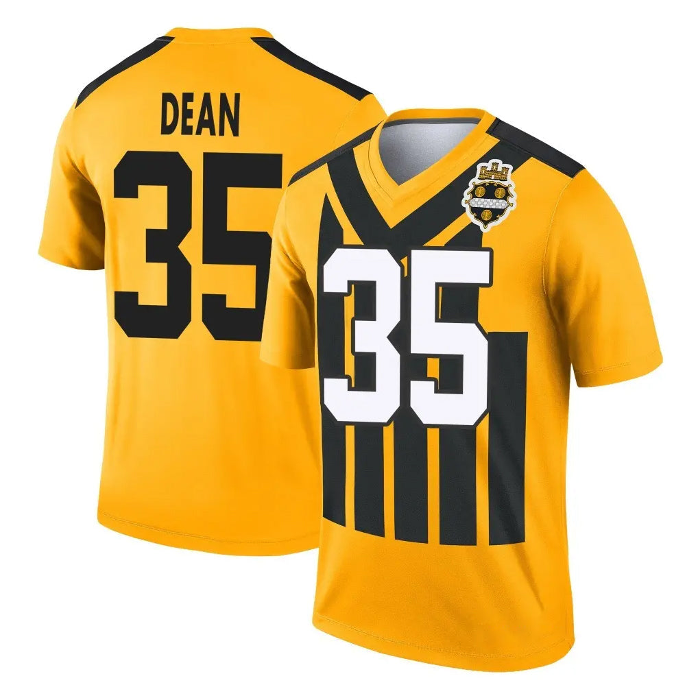 Choea P.Steelers #35 Jamel Dean Player Gold Legend Limited 1933 Throwback Performance Home Game Stitched Jerseys