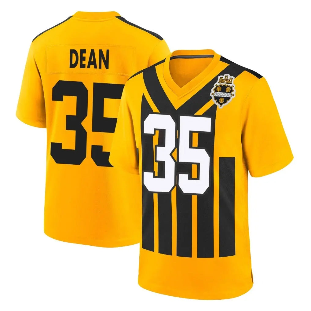 Choea P.Steelers #35 Jamel Dean Player Gold Limited 1933 Throwback Home Game Stitched Jerseys