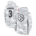 Choea P.Steelers #3 Jaquan Brisker Player Arctic Camo Limited Salute to Service Pullover Hoodies Game Stitched Jerseys