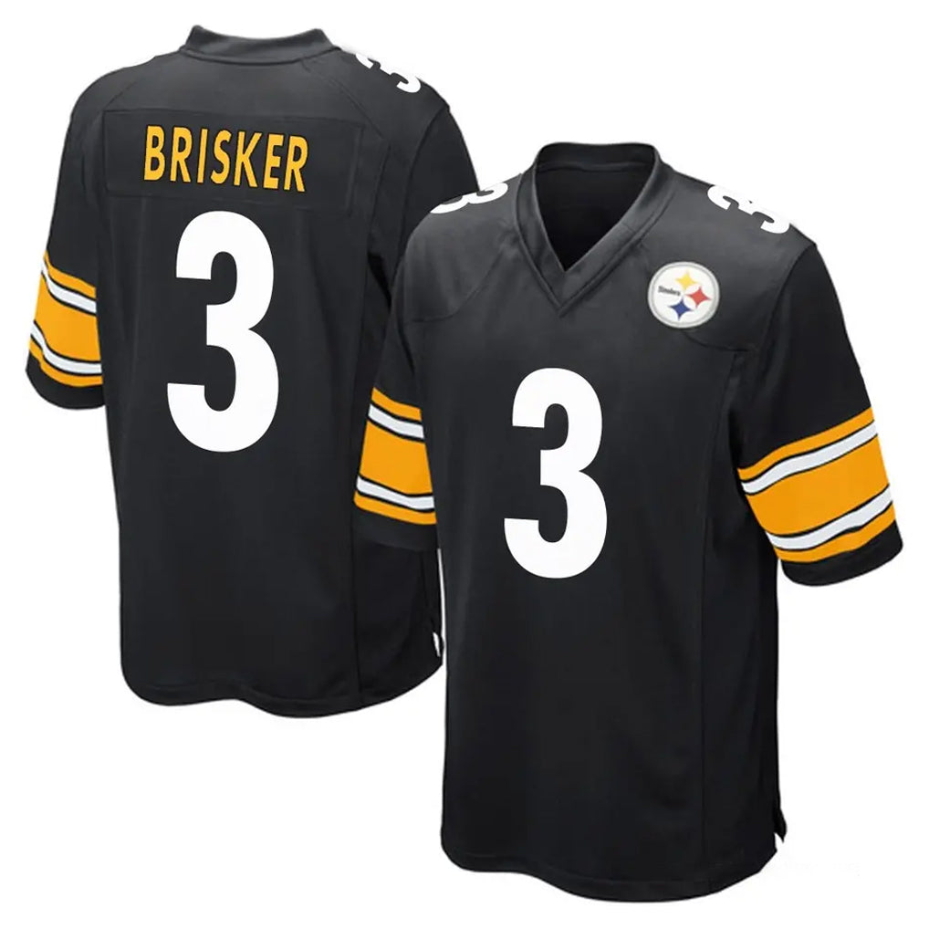 Choea P.Steelers #3 Jaquan Brisker Player Black Home Game Stitched Jerseys