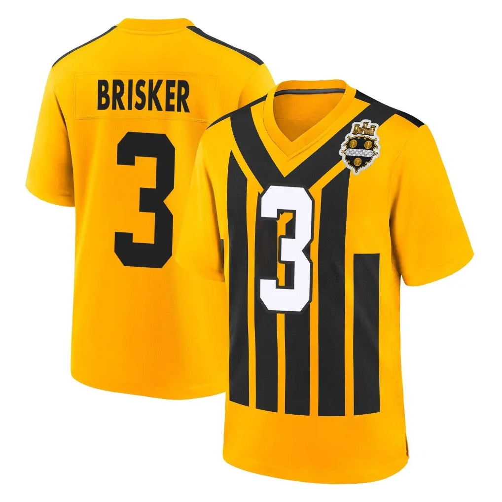 Choea P.Steelers #3 Jaquan Brisker Player Gold Limited 1933 Throwback Home Game Stitched Jerseys