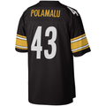 Choea P.Steelers #43 Troy Polamalu Mitchell & Ness Black Legacy Replica Stitched Jerseys