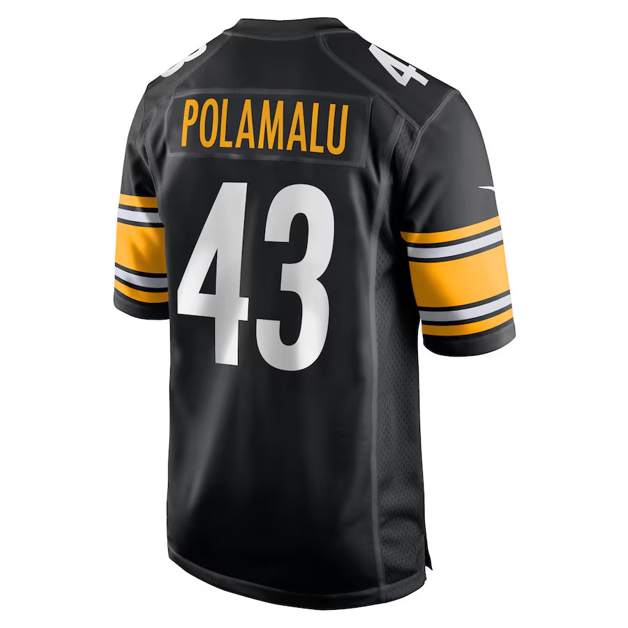 Choea P.Steelers #43 Troy Polamalu Player Black Home Game Stitched Jerseys