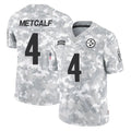Choea P.Steelers #4 DK Metcalf Player Arctic Camo Limited Salute To Service Home Game Stitched Jerseys