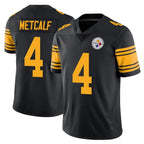 Choea P.Steelers #4 DK Metcalf Player Black Limited Color Rush Home Game Stitched Jerseys