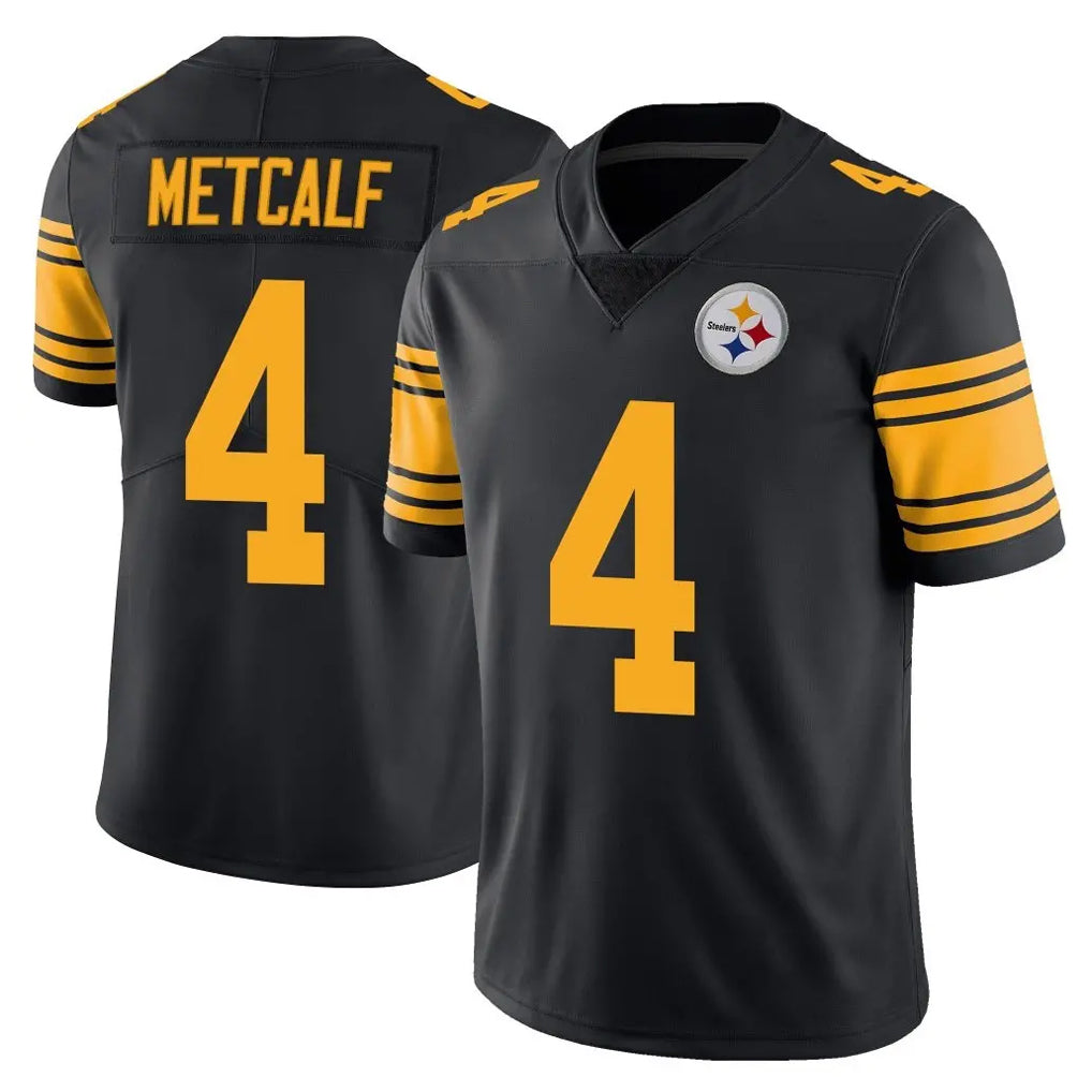 Choea P.Steelers #4 DK Metcalf Player Black Limited Color Rush Home Game Stitched Jerseys
