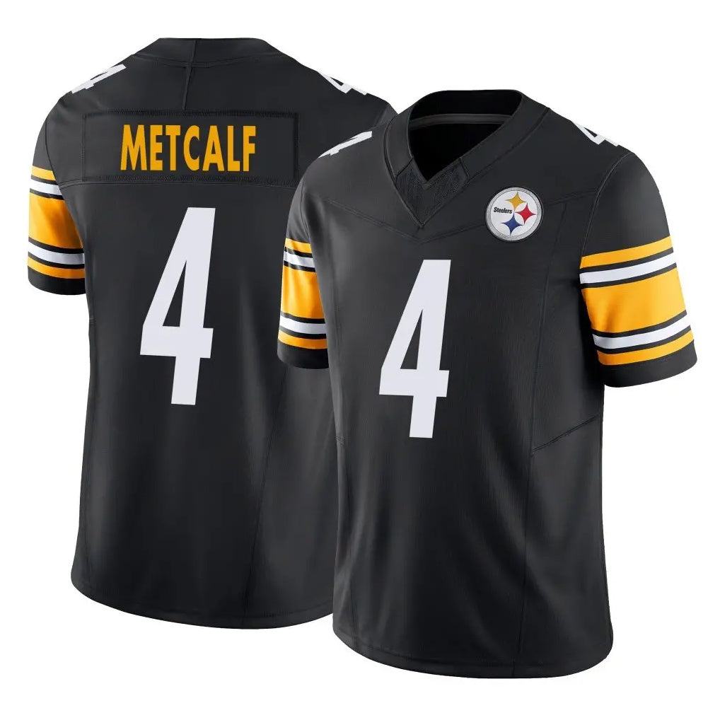 Choea P.Steelers #4 DK Metcalf Player Black Limited Vapor F.U.S.E. Home Game Stitched Jerseys