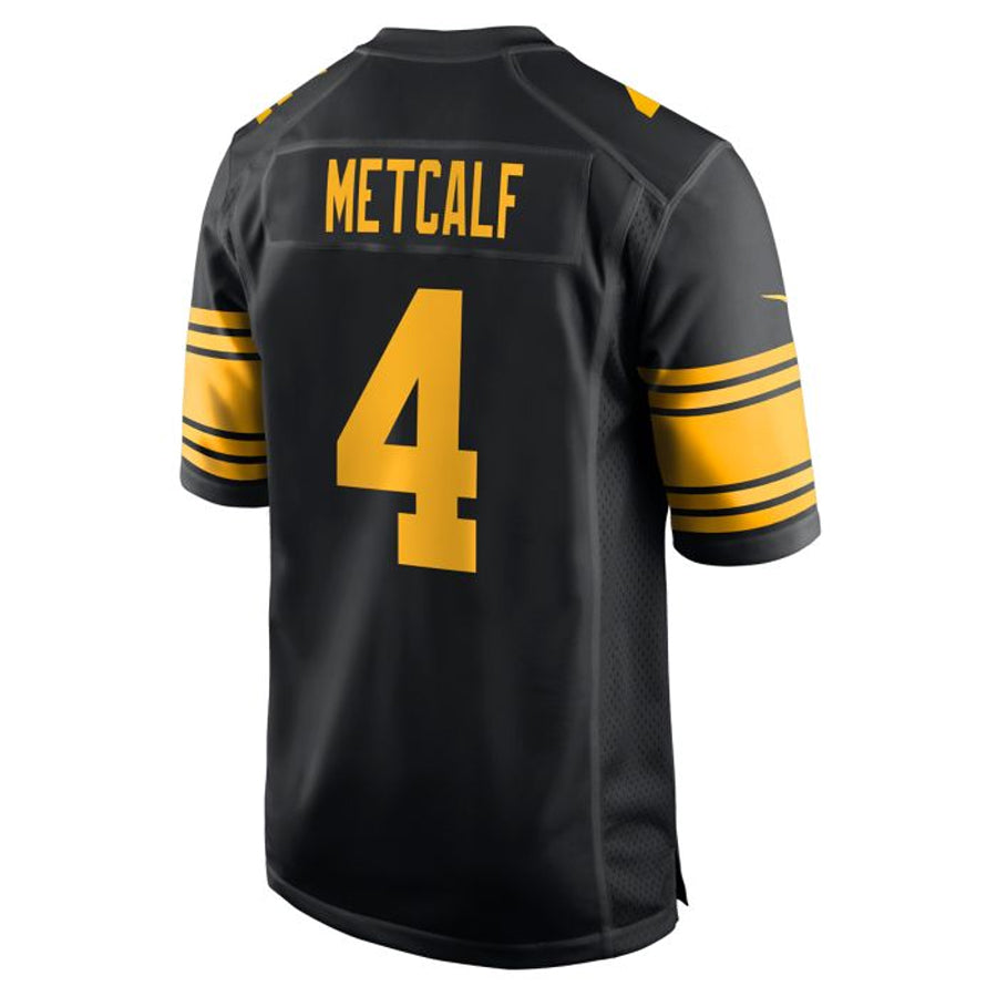 Choea P.Steelers #4 DK Metcalf Player Black Replica Game Stitched Jerseys