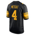 Choea P.Steelers #4 DK Metcalf Player Black Replica Game Stitched Jerseys