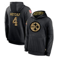 Choea P.Steelers #4 DK Metcalf Player Black Salute to Service Hoodies Limited Game Stitched Jerseys