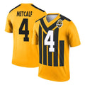 Choea P.Steelers #4 DK Metcalf Player Gold Legend Limited 1933 Throwback Performance Home Game Stitched Jerseys