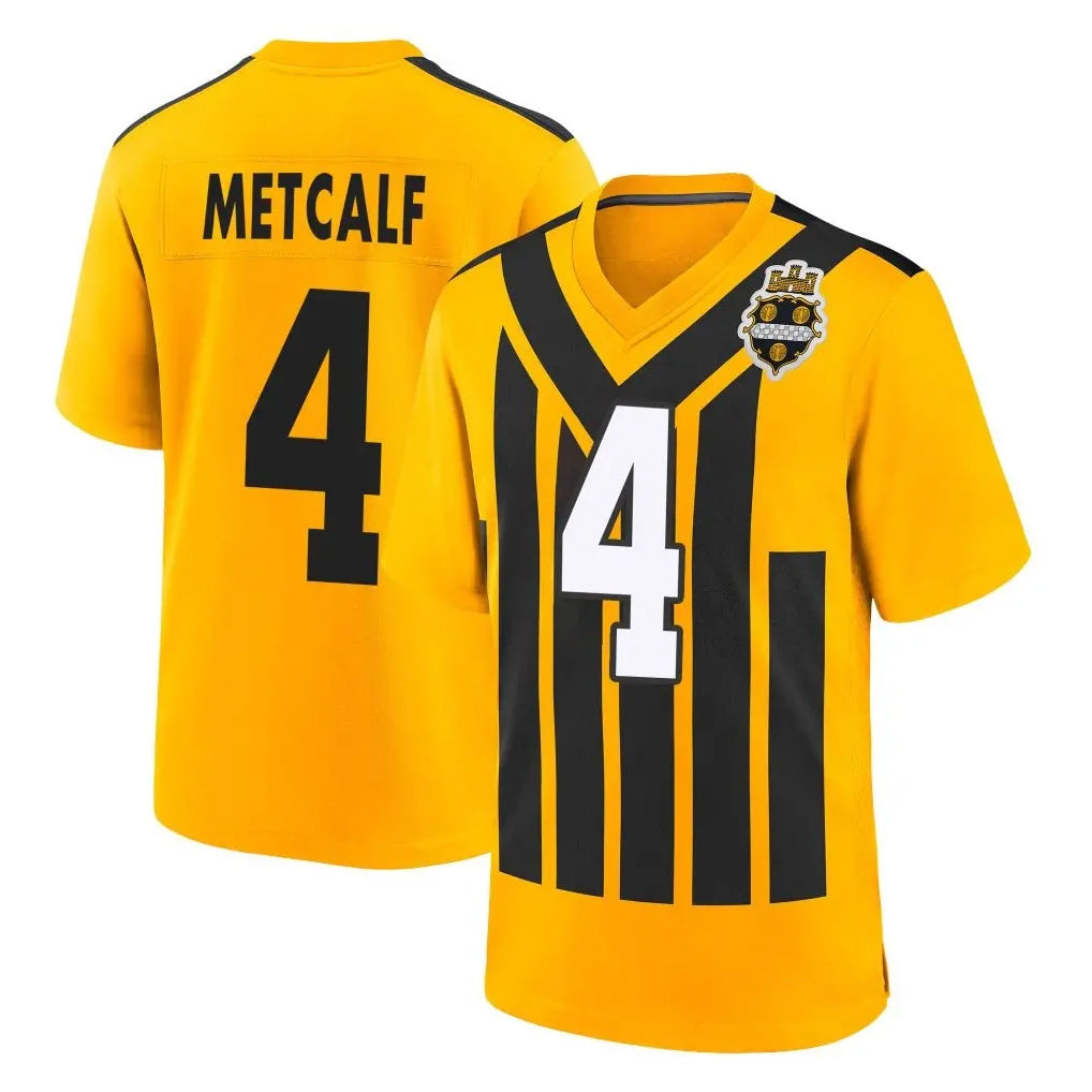 Choea P.Steelers #4 DK Metcalf Player Gold Limited 1933 Throwback Home Game Stitched Jerseys