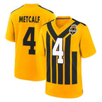 Choea P.Steelers #4 DK Metcalf Player Gold Limited 1933 Throwback Home Game Stitched Jerseys