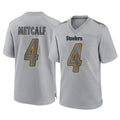 Choea P.Steelers #4 DK Metcalf Player Gray Atmosphere Fashion Home Game Stitched Jerseys