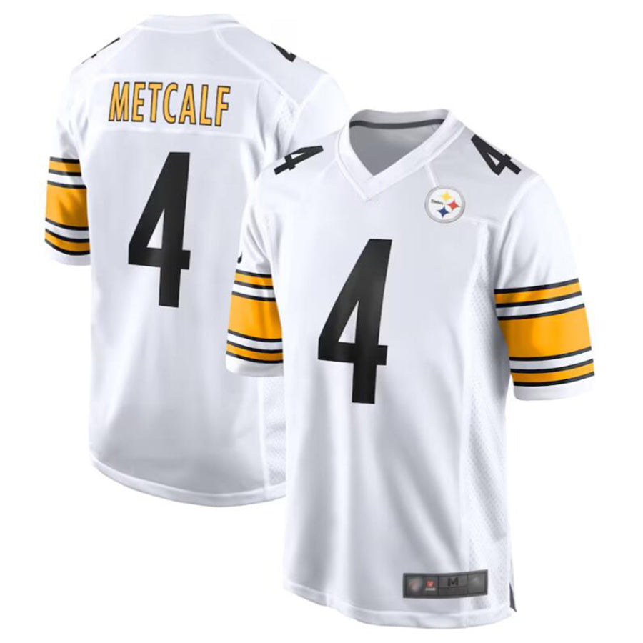 Choea P.Steelers #4 DK Metcalf Player White Game Replica Stitched Jerseys