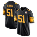 Choea P.Steelers #51 Nick Herbig Player Black Color Rush Home Game Stitched Jerseys