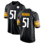 Choea P.Steelers #51 Nick Herbig Player Black Home Game Stitched Jerseys