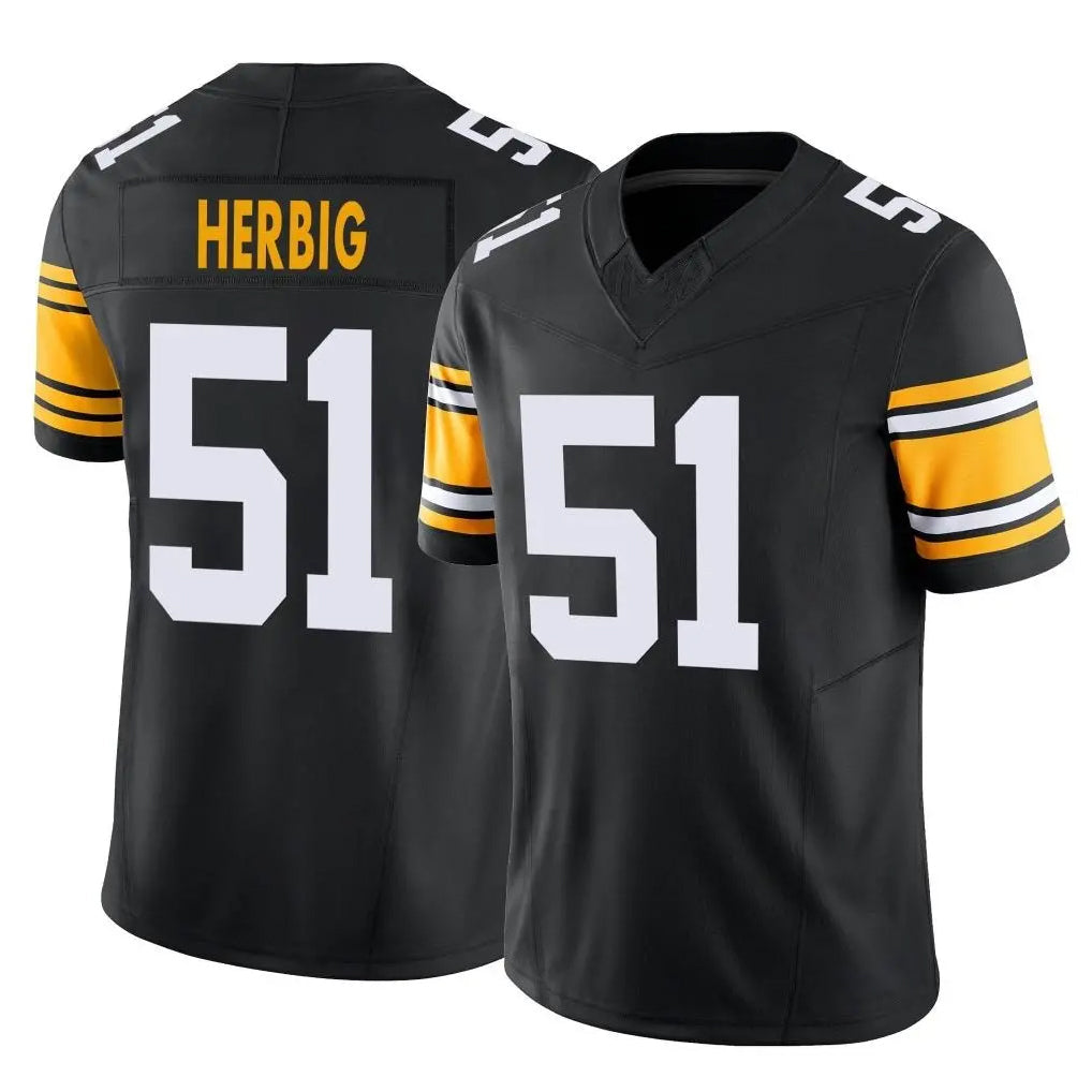 Choea P.Steelers #51 Nick Herbig Player Black Limited Alternate Vapor F.U.S.E. Home Game Stitched Jerseys