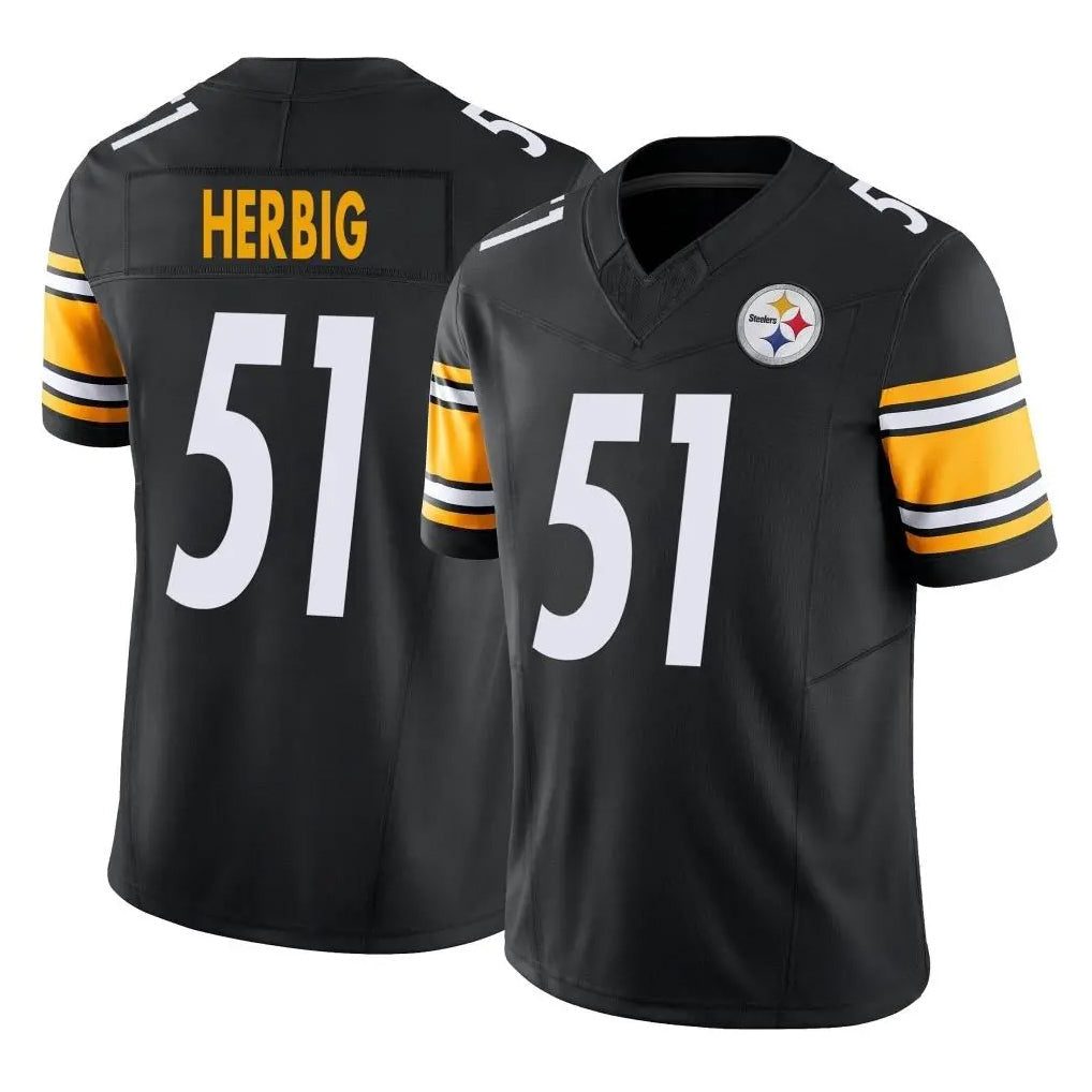 Choea P.Steelers #51 Nick Herbig Player Black Limited Vapor F.U.S.E. Home Game Stitched Jerseys