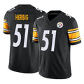 Choea P.Steelers #51 Nick Herbig Player Black Limited Vapor F.U.S.E. Home Game Stitched Jerseys