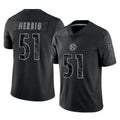 Choea P.Steelers #51 Nick Herbig Player Black Reflective Limited Home Game Stitched Jerseys