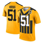 Choea P.Steelers #51 Nick Herbig Player Gold Legend Limited 1933 Throwback Performance Home Game Stitched Jerseys