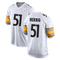 Choea P.Steelers #51 Nick Herbig Player White Home Game Stitched Jerseys