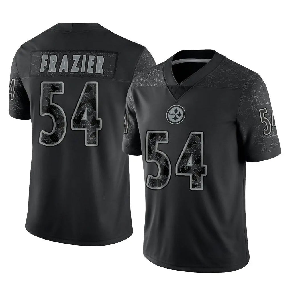 Choea P.Steelers #54 Zach Frazier Player Black Reflective Limited Home Game Stitched Jerseys