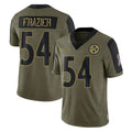Choea P.Steelers #54 Zach Frazier Player Olive Salute To Service Limited Game Stitched Jerseys