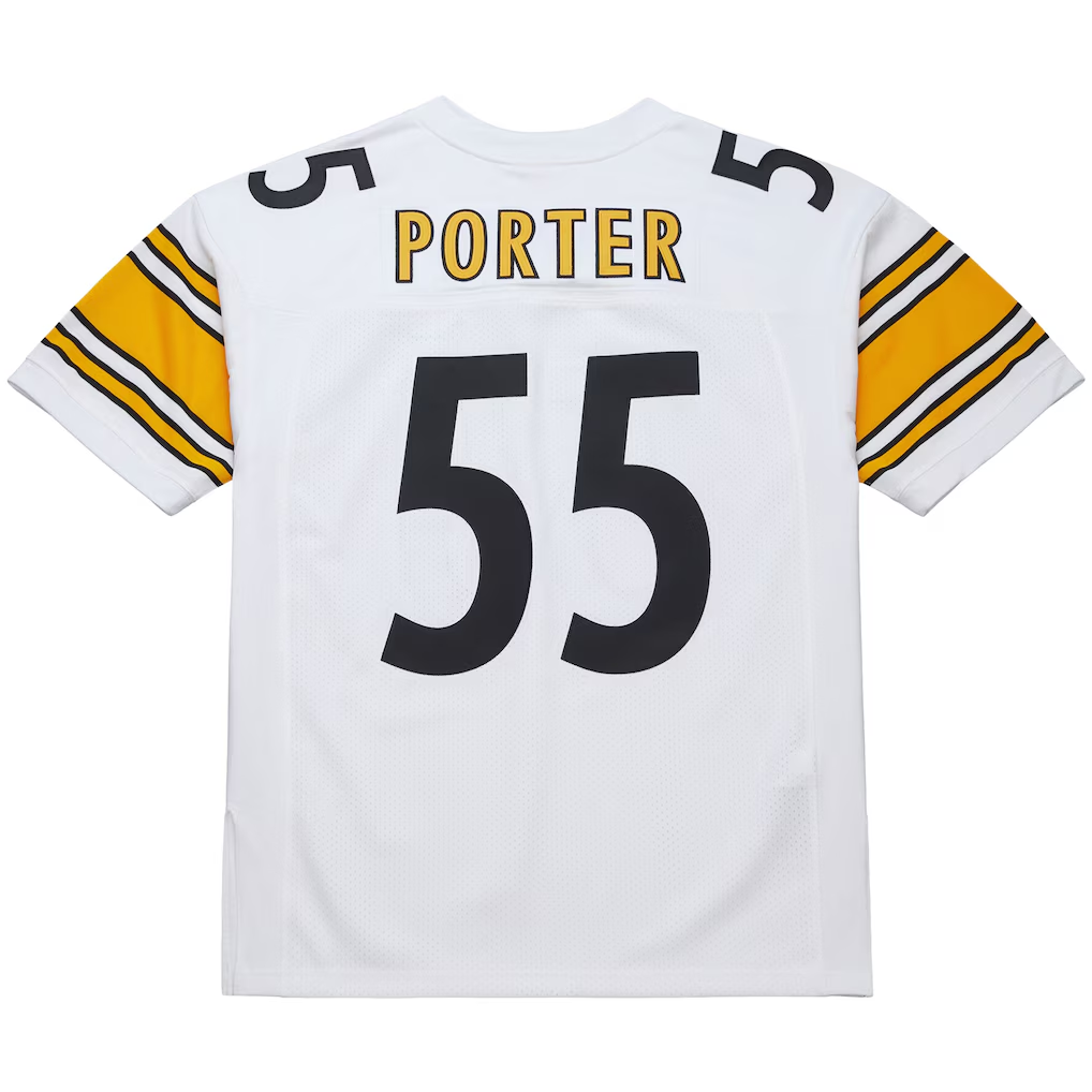 Choea P.Steelers #55 Joey Porter Mitchell & Ness White 2005 Authentic Throwback Retired Player Jersey Stitched Puhic