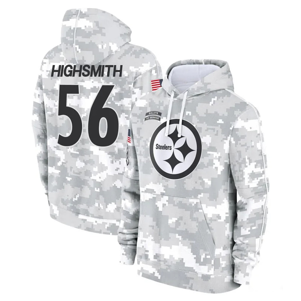 Choea P.Steelers #56 Alex Highsmith Player Arctic Camo Limited Salute to Service Pullover Hoodies Game Stitched Jerseys
