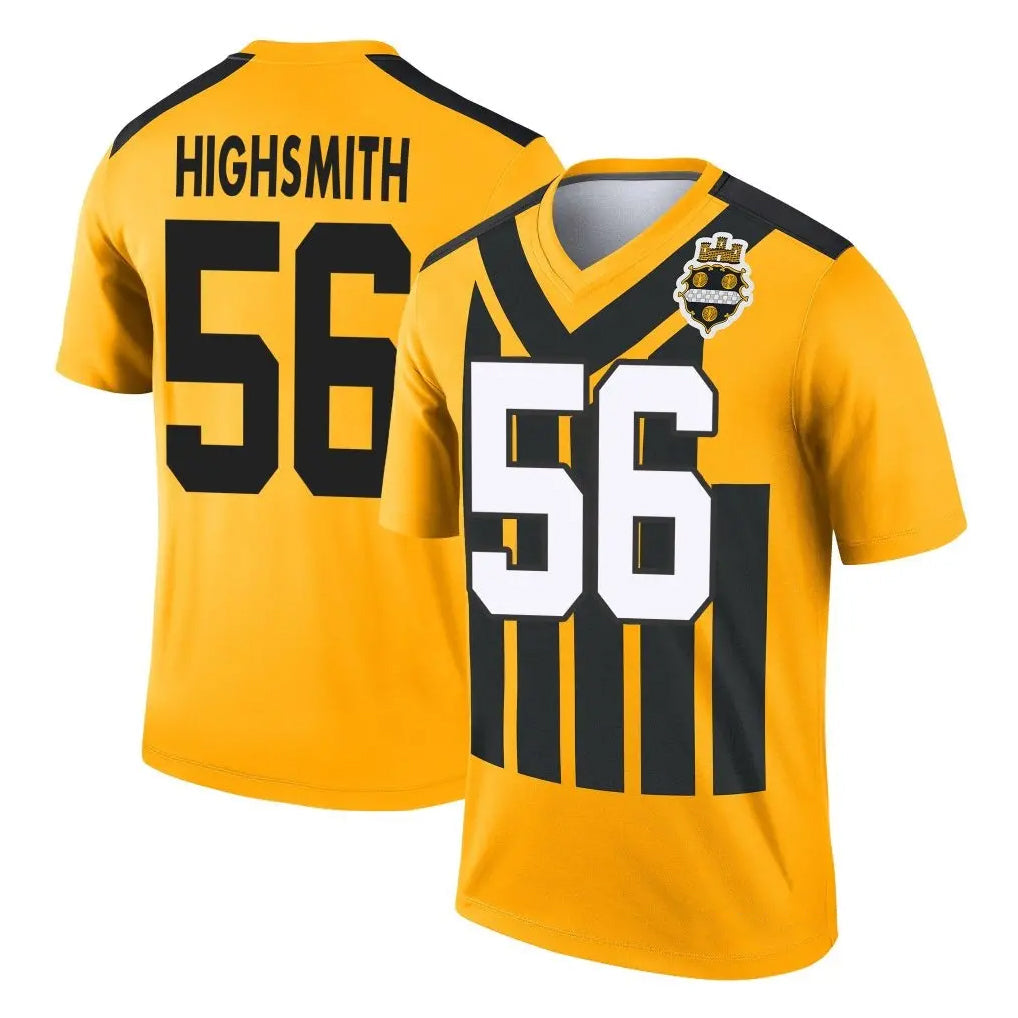 Choea P.Steelers #56 Alex Highsmith Player Gold Legend Limited 1933 Throwback Performance Home Game Stitched Jerseys