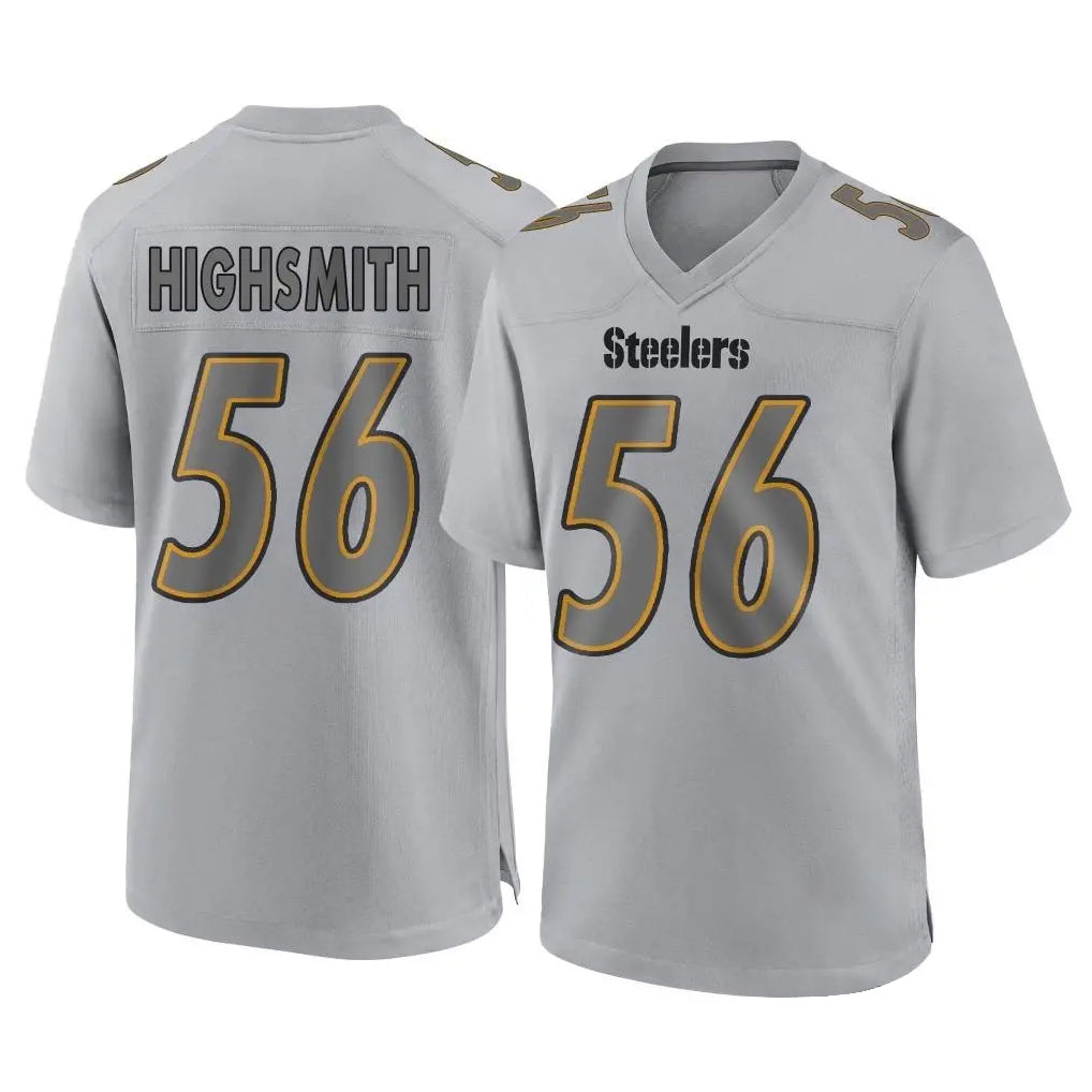 Choea P.Steelers #56 Alex Highsmith Player Gray Atmosphere Fashion Home Game Stitched Jerseys