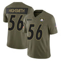 Choea P.Steelers #56 Alex Highsmith Player Olive 2025 Salute To Service Limited Home Game Stitched Jerseys