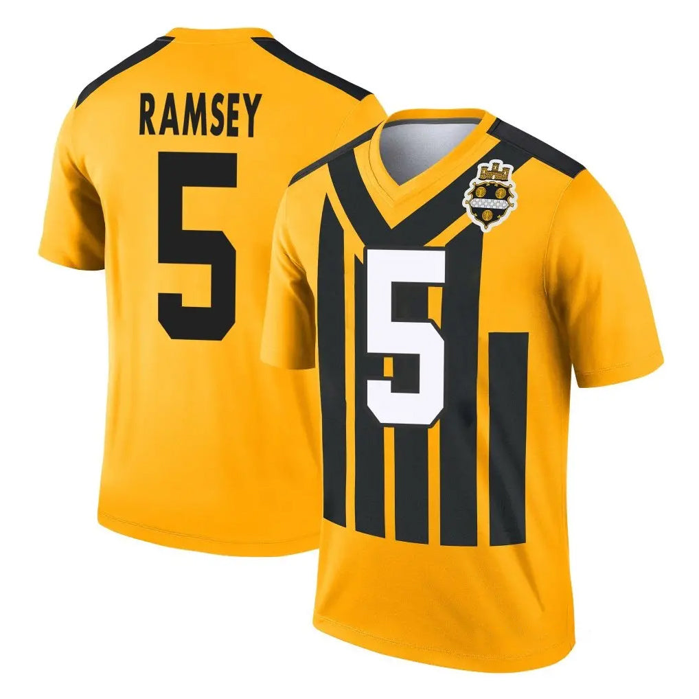 Choea P.Steelers #5 Jalen Ramsey Player Gold Legend Limited 1933 Throwback Performance Home Game Stitched Jerseys