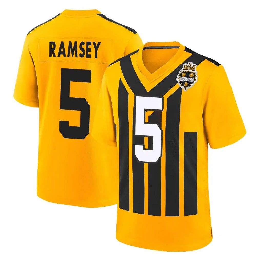 Choea P.Steelers #5 Jalen Ramsey Player Gold Limited 1933 Throwback Home Game Stitched Jerseys