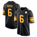 Choea P.Steelers #6 Patrick Queen Player Black Color Rush Home Game Stitched Jerseys