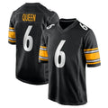 Choea P.Steelers #6 Patrick Queen Player Black Home Game Stitched Jerseys