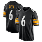 Choea P.Steelers #6 Patrick Queen Player Black Home Game Stitched Jerseys