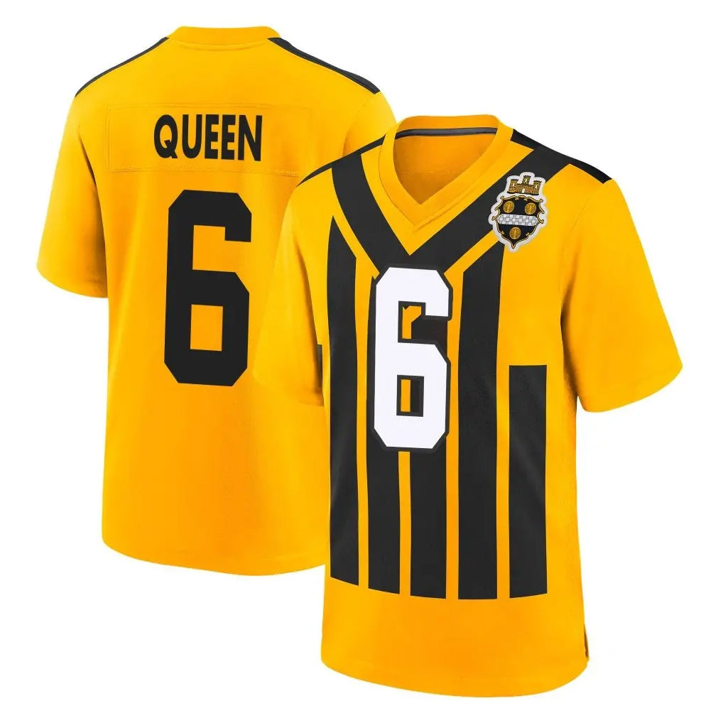 Choea P.Steelers #6 Patrick Queen Player Gold Limited 1933 Throwback Home Game Stitched Jerseys