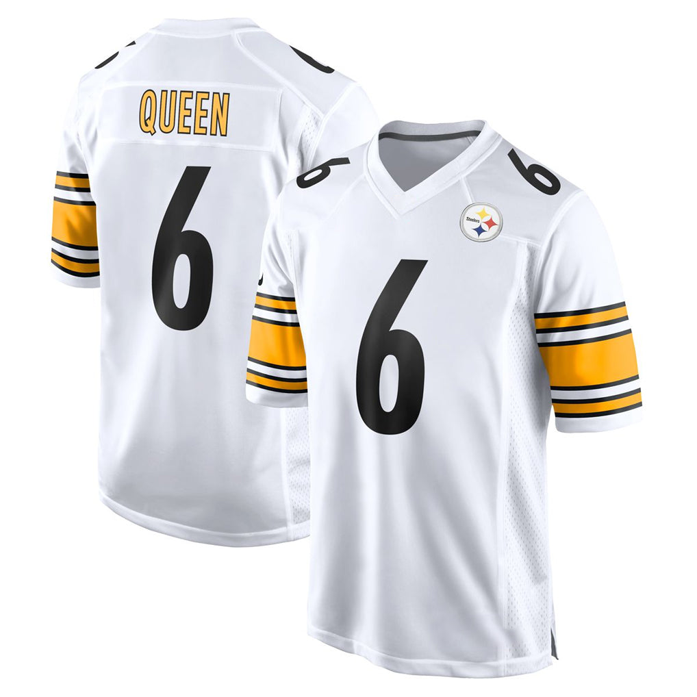 Choea P.Steelers #6 Patrick Queen Player White Home Game Stitched Jerseys