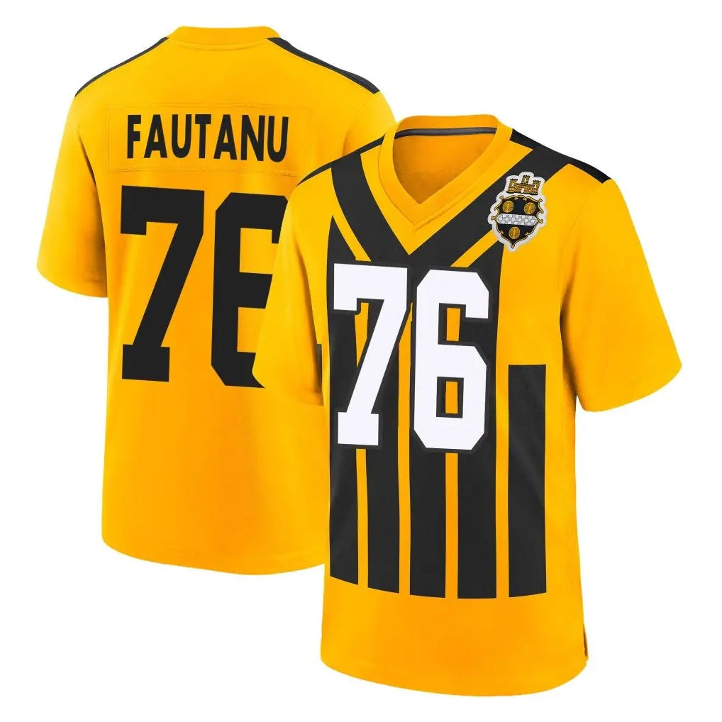 Choea P.Steelers #76 Troy Fautanu Player Gold Limited 1933 Throwback Home Game Stitched Jerseys