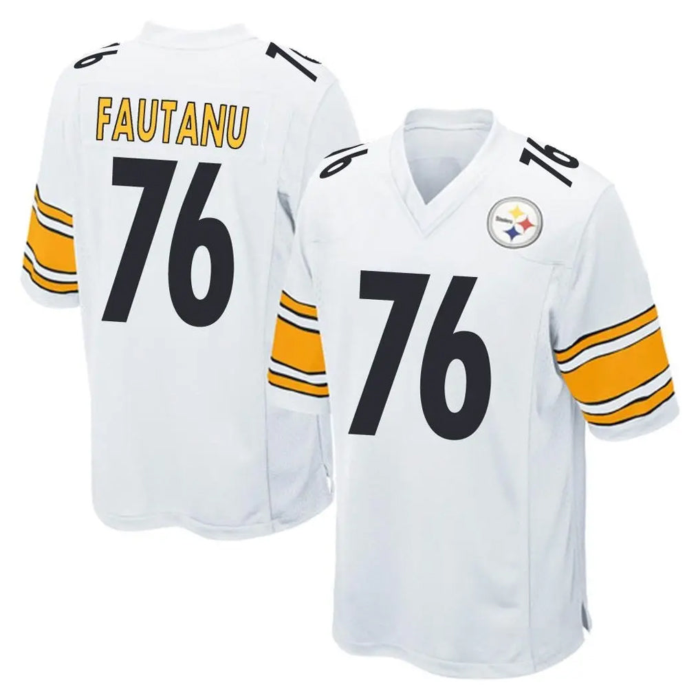 Choea P.Steelers #76 Troy Fautanu Player White Home Game Stitched Jerseys