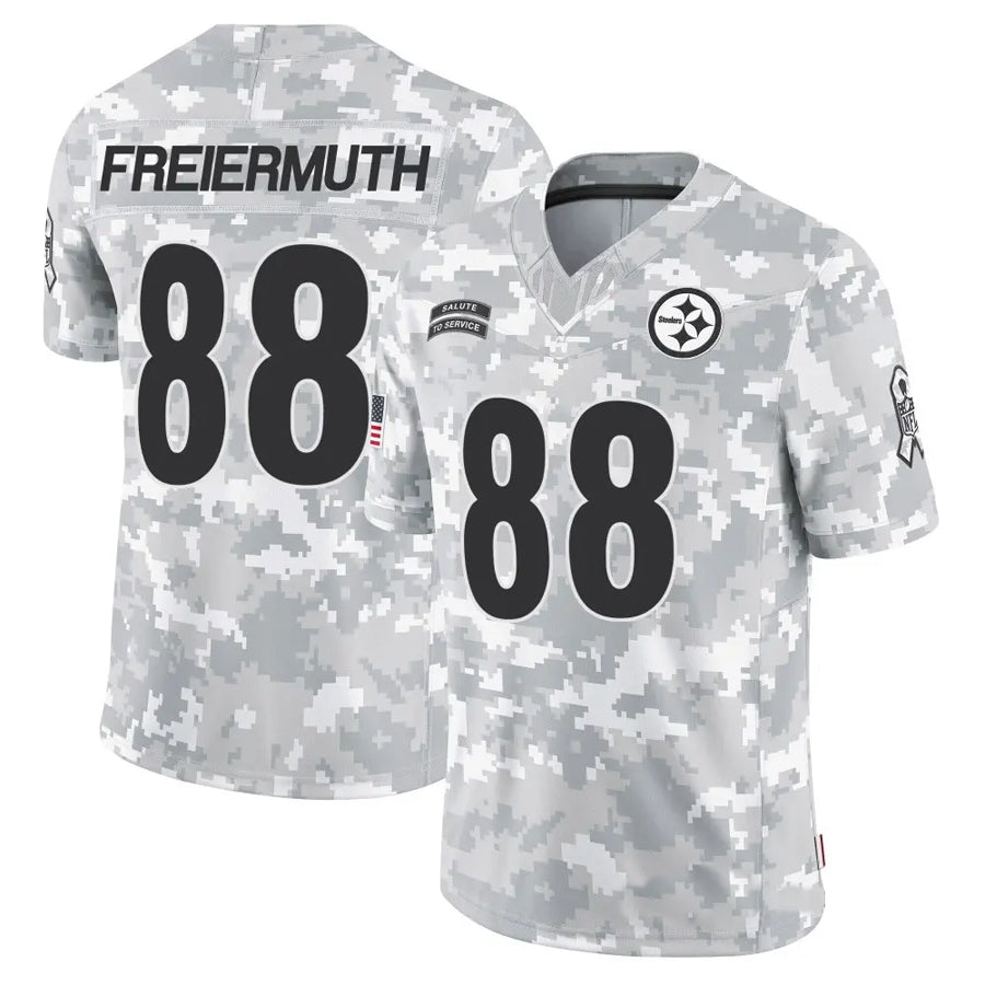 Choea P.Steelers #88 Pat Freiermuth Player Arctic Camo Salute to Service Limited Stitched Jerseys