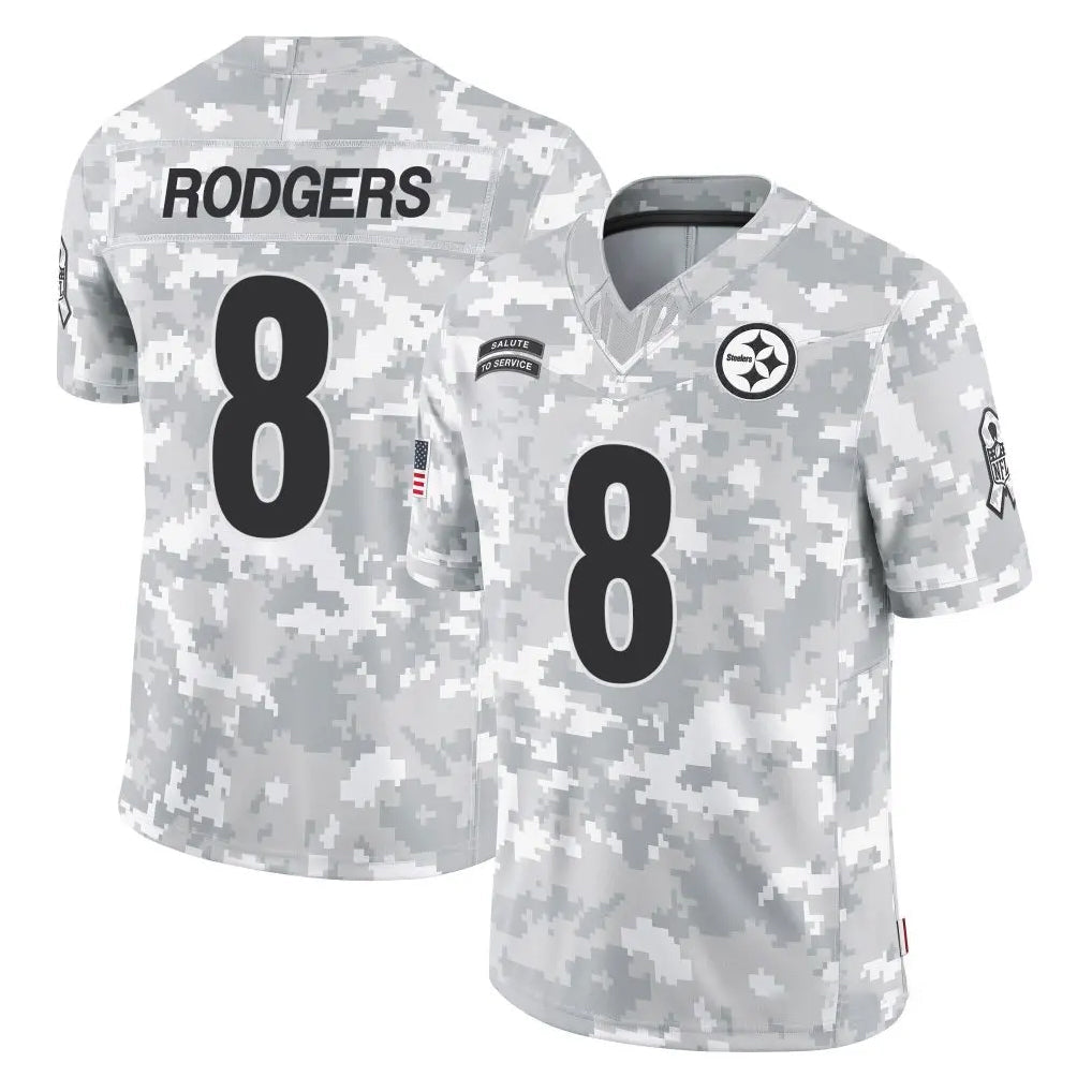 Choea P.Steelers #8 Aaron Rodgers Player Arctic Camo Limited Salute To Service Home Game Stitched Jerseys