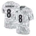 Choea P.Steelers #8 Aaron Rodgers Player Arctic Camo Limited Salute To Service Home Game Stitched Jerseys