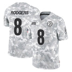 Choea P.Steelers #8 Aaron Rodgers Player Arctic Camo Limited Salute To Service Home Game Stitched Jerseys