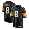 Choea P.Steelers #8 Aaron Rodgers Player Black Home Limited Stitched Jerseys