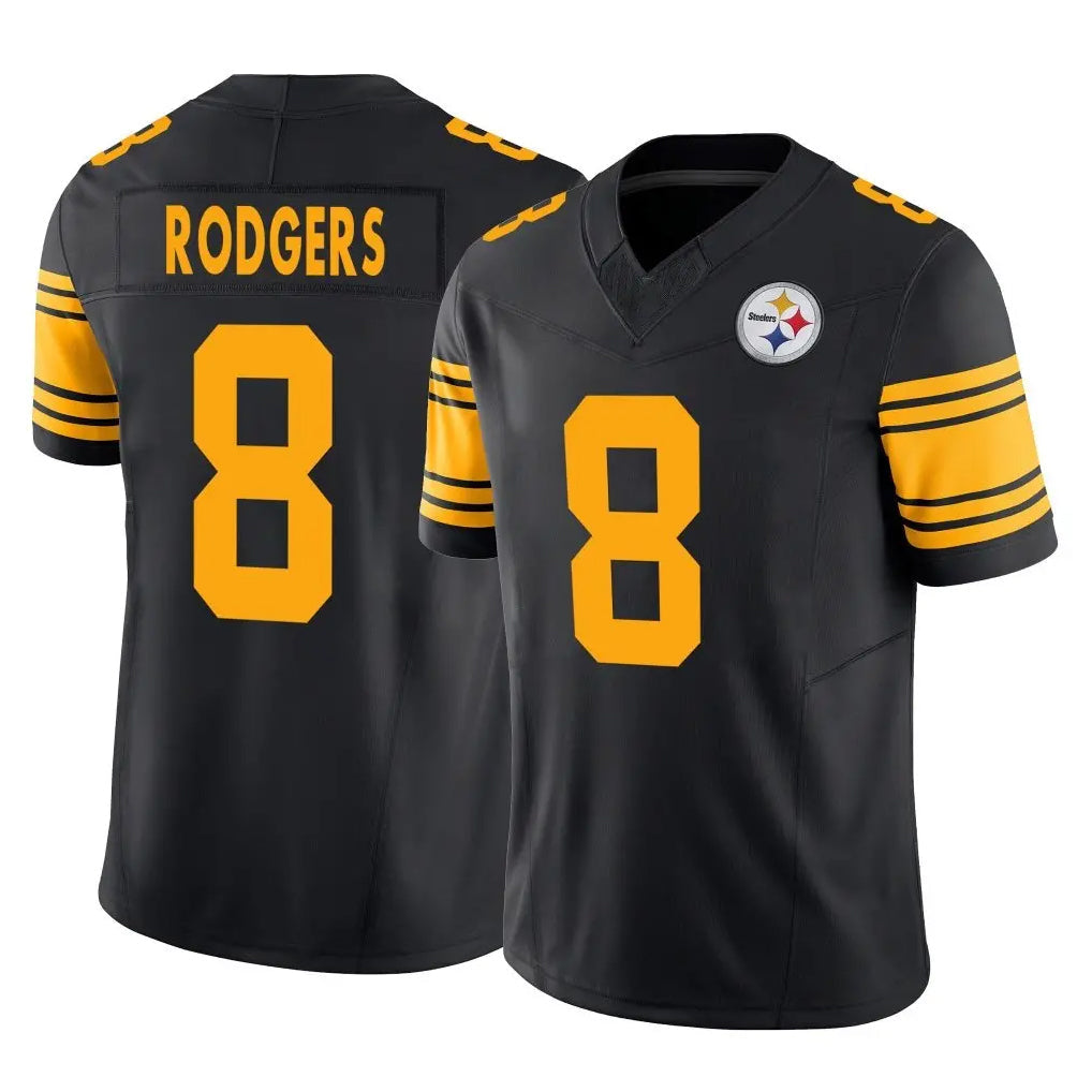 Choea P.Steelers #8 Aaron Rodgers Player Black Limited 2nd Alternate Vapor F.U.S.E. Home Game Stitched Jerseys